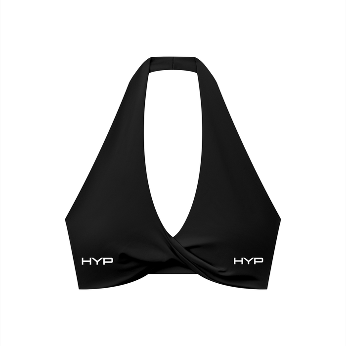 HYP Women's Pleated Halter Sports Bra